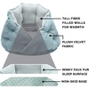 Furhaven 24″ Round Pet Bed for Indoor Cats & Medium/Small Dogs, 100% Washable, For Pets Up to 35 lbs – Minky Plush & Velvet Hug Bed – Silver Gray, 24-inch(Hug Bed – Minky & Velvet (Aquamarine))