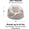 Furhaven 24″ Round Pet Bed for Indoor Cats & Medium/Small Dogs, 100% Washable, For Pets Up to 35 lbs – Minky Plush & Velvet Hug Bed – Silver Gray, 24-inch(Hug Bed – Minky & Velvet (Silver Gray))