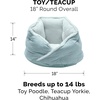 Furhaven 24″ Round Pet Bed for Indoor Cats & Medium/Small Dogs, 100% Washable, For Pets Up to 35 lbs – Minky Plush & Velvet Hug Bed – Silver Gray, 24-inch(Hug Bed – Minky & Velvet (Aquamarine))