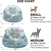 Furhaven 24″ Round Pet Bed for Indoor Cats & Medium/Small Dogs, 100% Washable, For Pets Up to 35 lbs – Minky Plush & Velvet Hug Bed – Silver Gray, 24-inch(Hug Bed – Minky & Velvet (Aquamarine))