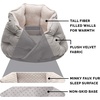 Furhaven 24″ Round Pet Bed for Indoor Cats & Medium/Small Dogs, 100% Washable, For Pets Up to 35 lbs – Minky Plush & Velvet Hug Bed – Silver Gray, 24-inch(Hug Bed – Minky & Velvet (Silver Gray))