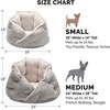 Furhaven 24″ Round Pet Bed for Indoor Cats & Medium/Small Dogs, 100% Washable, For Pets Up to 35 lbs – Minky Plush & Velvet Hug Bed – Silver Gray, 24-inch(Hug Bed – Minky & Velvet (Silver Gray))
