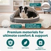 Furhaven 26″ Round Orthopedic Dog Bed for Medium/Small Dogs w/ Removable Washable Cover, For Dogs Up to 30 lbs – Sherpa & Suede Snuggery – Gray, 26-inch(Espresso)
