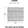 Furhaven Cat Bed for Indoor Cats, Washable w/ Removable Bolsters, For Pets Up to 18 lbs – Plush & Diamond Print Cuddle Loaf Mat – Gray, Large