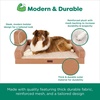 Furhaven Cooling Dog Sofa Bed – Memory Foam Couch with Bolsters, Textured Plush & Water-Resistant Cover, Washable Cover – Greige, Jumbo(Camel)