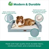 Furhaven Cooling Dog Sofa Bed – Memory Foam Couch with Bolsters, Textured Plush & Water-Resistant Cover, Washable Cover – Greige, Jumbo(Riverway)