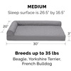 Furhaven Cooling Gel Dog Bed for Large Dogs w/ Removable Bolsters & Washable Cover, For Dogs Up to 125 lbs – Two-Tone Plush Faux Fur & Suede L Shaped Chaise – Espresso, Jumbo Plus/XXL((Quilted Paw) Titanium)