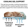 Furhaven Cooling Gel Dog Bed for Large Dogs w/ Removable Bolsters & Washable Cover, For Dogs Up to 125 lbs – Two-Tone Plush Faux Fur & Suede L Shaped Chaise – Espresso, Jumbo Plus/XXL((Quilted Paw) Iceberg Green)