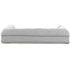 Furhaven Cooling Gel Dog Bed for Large Dogs w/ Removable Bolsters & Washable Cover, For Dogs Up to 95 lbs – Luxe Faux Fur & Performance Linen Sofa – Charcoal, Jumbo/XL(Silver Gray)