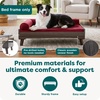 Furhaven Elevated Dog Bed Frame for 30″ x 20″ Medium Dog Beds, Easy Assembly – Mid-Century Modern Bed Frame – Gray Wash, Medium(Veneer Gray Wash)