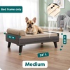Furhaven Elevated Dog Bed Frame for 30″ x 20″ Medium Dog Beds, Easy Assembly – Mid-Century Modern Bed Frame – Gray Wash, Medium(Veneer Gray Wash)
