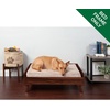 Furhaven Elevated Dog Bed Frame for 30″ x 20″ Medium Dog Beds, Easy Assembly – Mid-Century Modern Bed Frame – Gray Wash, Medium(Veneer Walnut)