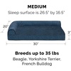 Furhaven Memory Foam Dog Bed for Large Dogs w/ Removable Bolsters & Washable Cover, For Dogs Up to 95 lbs – Two-Tone Plush Faux Fur & Suede L Shaped Chaise – Stone Gray, Jumbo/XL((Plush & Almond Print) Blue Almonds)