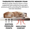 Furhaven Memory Foam Dog Bed for Large Dogs w/ Removable Bolsters & Washable Cover, For Dogs Up to 95 lbs – Two-Tone Plush Faux Fur & Suede L Shaped Chaise – Stone Gray, Jumbo/XL((Plush & Velvet) Deep Sapphire)