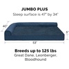 Furhaven Memory Foam Dog Bed for Large Dogs w/ Removable Bolsters & Washable Cover, For Dogs Up to 95 lbs – Two-Tone Plush Faux Fur & Suede L Shaped Chaise – Stone Gray, Jumbo/XL((Two-Tone Faux Fur & Suede) Dark Sage)