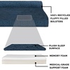 Furhaven Memory Foam Dog Bed for Large Dogs w/ Removable Bolsters & Washable Cover, For Dogs Up to 95 lbs – Two-Tone Plush Faux Fur & Suede L Shaped Chaise – Stone Gray, Jumbo/XL((Plush & Almond Print) Blue Almonds)