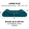Furhaven Memory Foam Dog Bed for Large Dogs w/ Removable Washable Cover, For Dogs Up to 75 lbs – Ultra Plush Faux Fur & Suede Luxe Lounger Contour Mattress – Gray, Jumbo/XL(Spruce Blue)