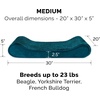 Furhaven Memory Foam Dog Bed for Large Dogs w/ Removable Washable Cover, For Dogs Up to 75 lbs – Ultra Plush Faux Fur & Suede Luxe Lounger Contour Mattress – Gray, Jumbo/XL(Spruce Blue (Minky Plush & Velvet Luxe))