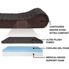 Furhaven Memory Foam Dog Bed for Large Dogs w/ Removable Washable Cover, For Dogs Up to 75 lbs – Ultra Plush Faux Fur & Suede Luxe Lounger Contour Mattress – Gray, Jumbo/XL(Chocolate (Ultra Plush Faux Fur & Suede Luxe))