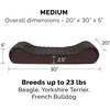 Furhaven Memory Foam Dog Bed for Large Dogs w/ Removable Washable Cover, For Dogs Up to 75 lbs – Ultra Plush Faux Fur & Suede Luxe Lounger Contour Mattress – Gray, Jumbo/XL(Chocolate (Ultra Plush Faux Fur & Suede Luxe))