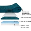 Furhaven Memory Foam Dog Bed for Large Dogs w/ Removable Washable Cover, For Dogs Up to 75 lbs – Ultra Plush Faux Fur & Suede Luxe Lounger Contour Mattress – Gray, Jumbo/XL(Spruce Blue)