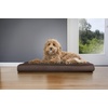 Furhaven Orthopedic Dog Bed – Classic Cushion with Plush Tufted Top, Supportive Foam Mattress, Removable Washable Cover, Joint Relief – Gray, Large(Espresso)