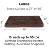 Furhaven Orthopedic Dog Bed – Classic Cushion with Plush Tufted Top, Supportive Foam Mattress, Removable Washable Cover, Joint Relief – Gray, Large(Espresso)