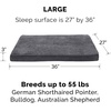 Furhaven Orthopedic Dog Bed – Classic Cushion with Plush Tufted Top, Supportive Foam Mattress, Removable Washable Cover, Joint Relief – Gray, Large(Gray)