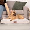 Furhaven Orthopedic Dog Bed – Classic Cushion with Plush Tufted Top, Supportive Foam Mattress, Removable Washable Cover, Joint Relief – Gray, Large(Light Gray)