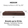 Furhaven Orthopedic Dog Bed – Classic Cushion with Plush Tufted Top, Supportive Foam Mattress, Removable Washable Cover, Joint Relief – Gray, Large(Minky Chocolate)