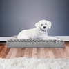 Furhaven Orthopedic Dog Bed – Classic Cushion with Plush Tufted Top, Supportive Foam Mattress, Removable Washable Cover, Joint Relief – Gray, Large(Minky Gray)