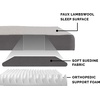 Furhaven Orthopedic Dog Bed – Classic Cushion with Plush Tufted Top, Supportive Foam Mattress, Removable Washable Cover, Joint Relief – Gray, Large(Pewter)