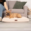Furhaven Orthopedic Dog Bed – Classic Cushion with Plush Tufted Top, Supportive Foam Mattress, Removable Washable Cover, Joint Relief – Gray, Large(Wheat)
