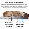 Furhaven Orthopedic Dog Bed for Large Dogs w/ Removable Bolsters & Washable Cover, For Dogs Up to 95 lbs – Quilted Sofa – Navy (Blue), Jumbo/XL(Coffee)