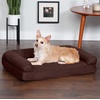 Furhaven Orthopedic Dog Bed for Large Dogs w/ Removable Bolsters & Washable Cover, For Dogs Up to 95 lbs – Quilted Sofa – Navy (Blue), Jumbo/XL(Coffee)
