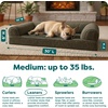 Furhaven Orthopedic Dog Bed for Large Dogs w/ Removable Bolsters & Washable Cover, For Dogs Up to 95 lbs – Quilted Sofa – Navy (Blue), Jumbo/XL(Dark Sage)