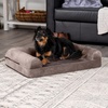 Furhaven Orthopedic Dog Bed for Large Dogs w/ Removable Bolsters & Washable Cover, For Dogs Up to 95 lbs – Quilted Sofa – Navy (Blue), Jumbo/XL(Driftwood Brown)