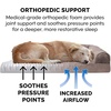 Furhaven Orthopedic Dog Bed for Large Dogs w/ Removable Bolsters & Washable Cover, For Dogs Up to 95 lbs – Quilted Sofa – Navy (Blue), Jumbo/XL(Driftwood Brown)