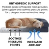 Furhaven Orthopedic Dog Bed for Large Dogs w/ Removable Bolsters & Washable Cover, For Dogs Up to 95 lbs – Quilted Sofa – Navy (Blue), Jumbo/XL(Iron Gray)