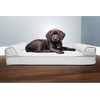 Furhaven Orthopedic Dog Bed for Large Dogs w/ Removable Bolsters & Washable Cover, For Dogs Up to 95 lbs – Quilted Sofa – Navy (Blue), Jumbo/XL(Silver Gray)
