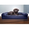 Furhaven Orthopedic Dog Bed for Large Dogs w/ Removable Bolsters & Washable Cover, For Dogs Up to 95 lbs – Quilted Sofa – Navy (Blue), Jumbo/XL(Silver Gray)