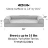 Furhaven Orthopedic Dog Bed for Large Dogs w/ Removable Bolsters & Washable Cover, For Dogs Up to 95 lbs – Quilted Sofa – Navy (Blue), Jumbo/XL(Silver Gray)