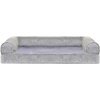 Furhaven Orthopedic Dog Bed for Large Dogs w/ Removable Bolsters & Washable Cover, For Dogs Up to 95 lbs – Quilted Sofa – Navy (Blue), Jumbo/XL(Smoke Gray)