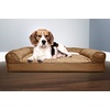Furhaven Orthopedic Dog Bed for Large Dogs w/ Removable Bolsters & Washable Cover, For Dogs Up to 95 lbs – Quilted Sofa – Navy (Blue), Jumbo/XL(Toasted Brown)