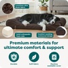 Furhaven Orthopedic Dog Bed for Large Dogs w/ Removable Washable Cover, For Dogs Up to 150 lbs – Ultra Plush Faux Fur & Suede Luxe Lounger Contour Mattress – Gray, Jumbo Plus/XXL(Chocolate)