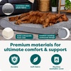 Furhaven Orthopedic Dog Bed for Large Dogs w/ Removable Washable Cover, For Dogs Up to 150 lbs – Ultra Plush Faux Fur & Suede Luxe Lounger Contour Mattress – Gray, Jumbo Plus/XXL(Cream)