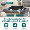 Furhaven Orthopedic Dog Bed for Large Dogs w/ Removable Washable Cover, For Dogs Up to 150 lbs – Ultra Plush Faux Fur & Suede Luxe Lounger Contour Mattress – Gray, Jumbo Plus/XXL(Gray)