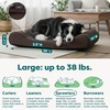 Furhaven Orthopedic Dog Bed for Large Dogs w/ Removable Washable Cover, For Dogs Up to 150 lbs – Ultra Plush Faux Fur & Suede Luxe Lounger Contour Mattress – Gray, Jumbo Plus/XXL(Chocolate)