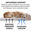 Furhaven Orthopedic Dog Bed for Large/Medium Dogs w/ Removable Bolsters & Washable Cover, For Dogs Up to 55 lbs – Plush & Suede Sofa – Gray, Large(Almondine)