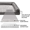 Furhaven Orthopedic Dog Bed for Large/Medium Dogs w/ Removable Bolsters & Washable Cover, For Dogs Up to 55 lbs – Plush & Suede Sofa – Gray, Large(Charcoal)